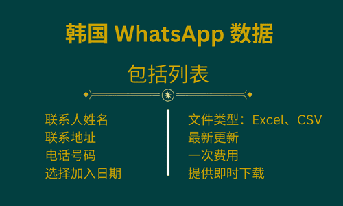 韩国 WhatsApp 数据​