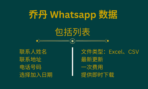 乔丹 Whatsapp 数据