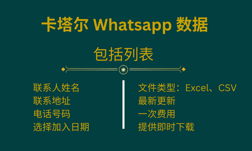 卡塔尔 Whatsapp 数据