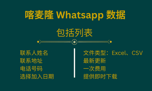 喀麦隆 Whatsapp 数据