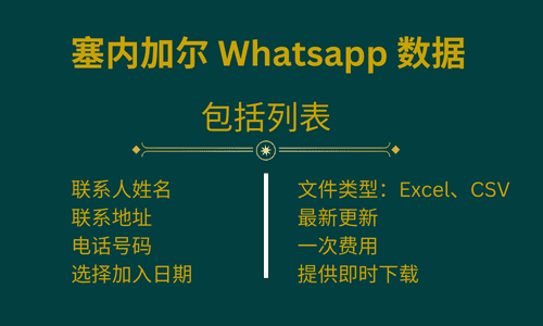 塞内加尔 Whatsapp 数据