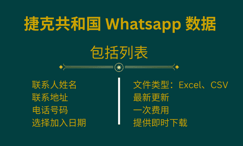 捷克共和国 Whatsapp 数据