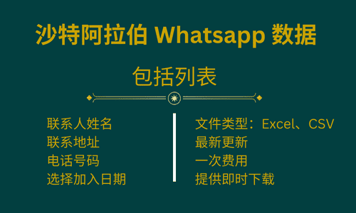 沙特阿拉伯 Whatsapp 数据