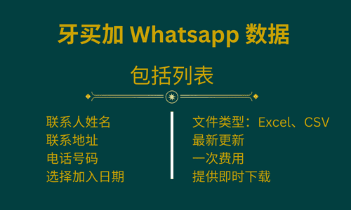 牙买加 Whatsapp 数据