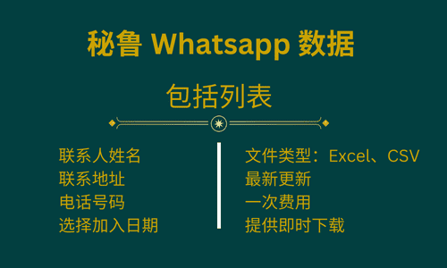 秘鲁 Whatsapp 数据