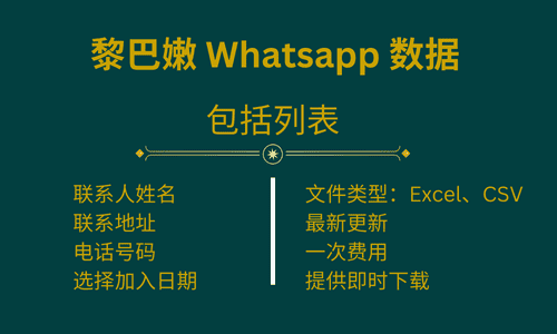 黎巴嫩 Whatsapp 数据
